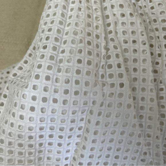 Rag & Bone White Lakewood Perforated Cotton Mini Skirt - Picture 11 of 16